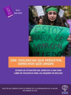 25N: Violencias que persisten; derechos que urgen. Estado de situación del derecho a una vida libre de violencia para las mujeres en Bolivia
